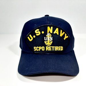 U.S. Navy SCPO Retired Patch Hat Baseball Cap Adju